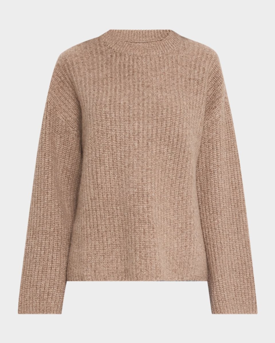 Crewneck Super Luxe Cashmere Fisherman Sweater